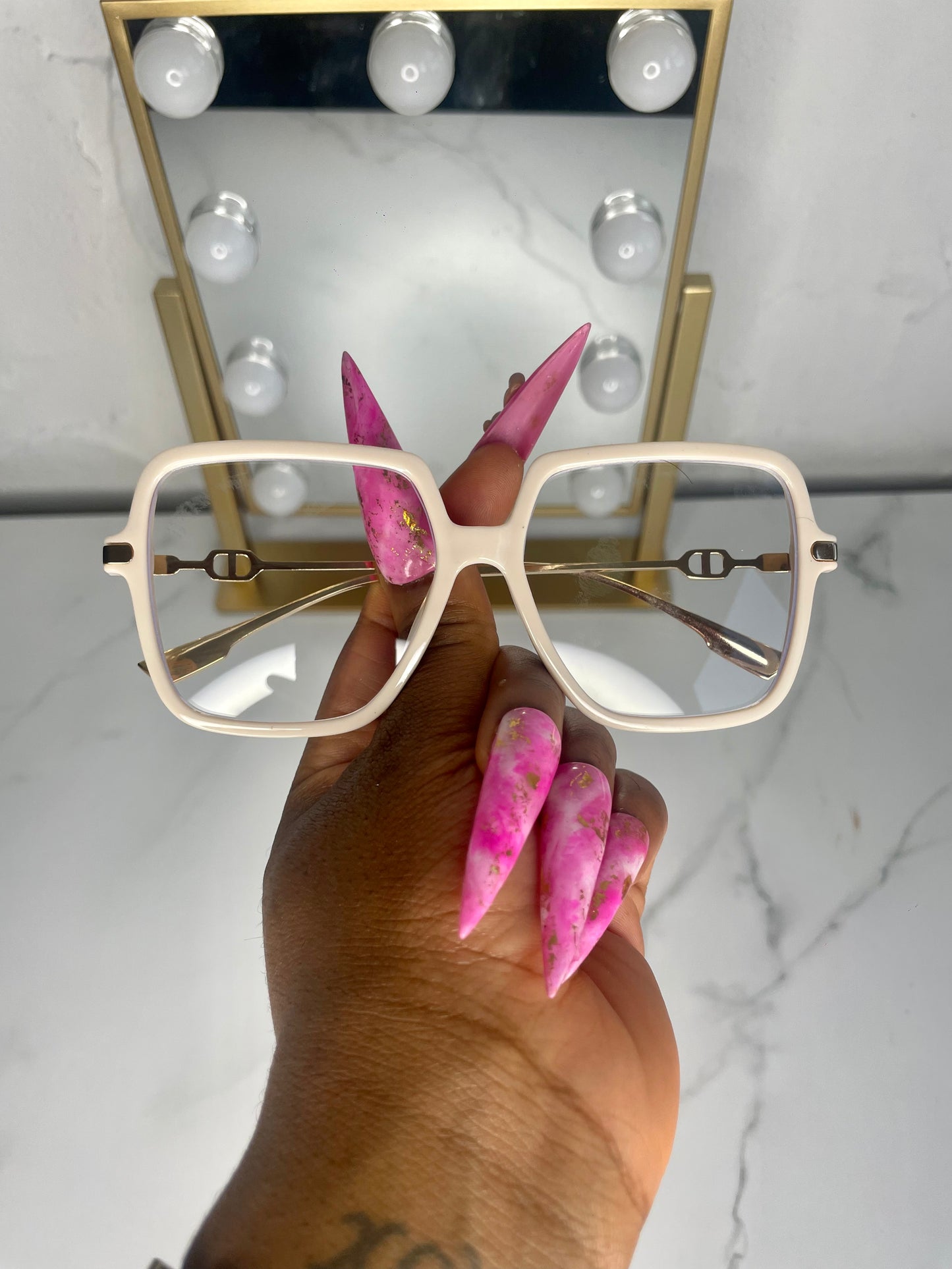 White Oversized Frames